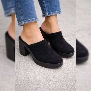 Torrid Women's Black Suede Mules
